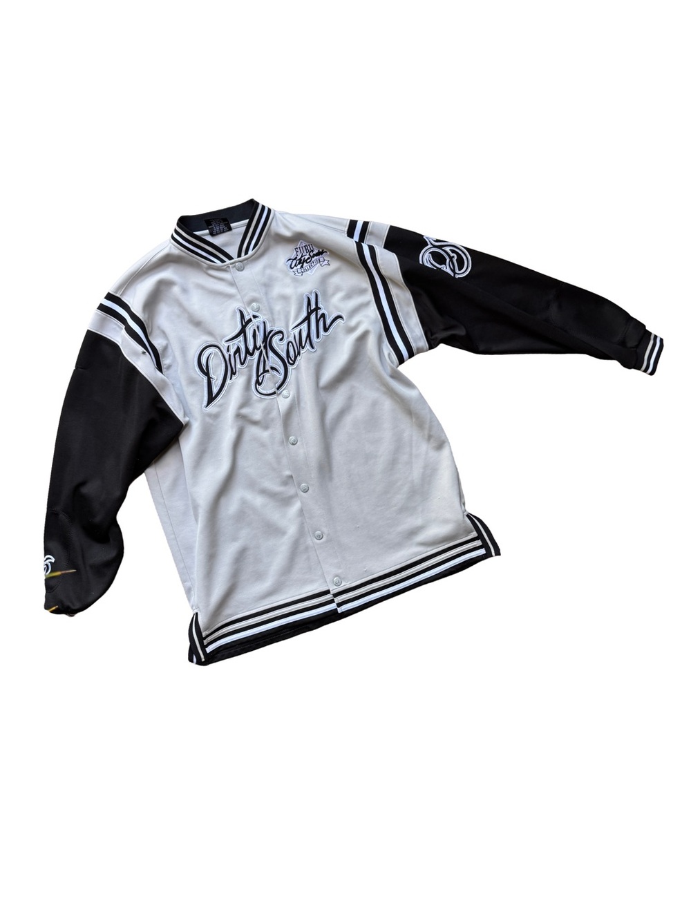 90’s FUBU Black & White 'Dirty South' Varsity Jacket